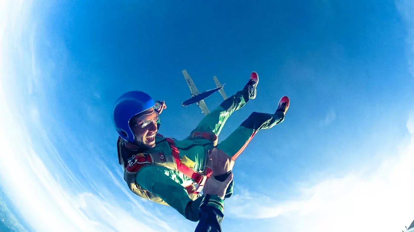 stage pac à Avignon Pujaut avec un élève en chute libre